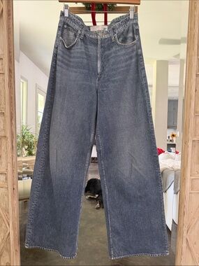 rag & bone Acid Wash Blue High-Rise Jeans